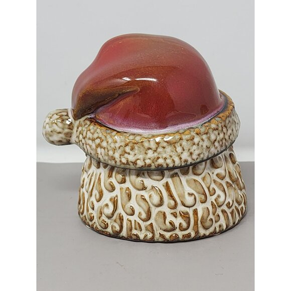 Kirkland's Potter's Garden Santa Glazed Ceramic Tealight Candle‎ Holder - Picture 3 of 11